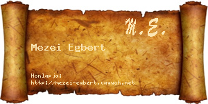 Mezei Egbert névjegykártya